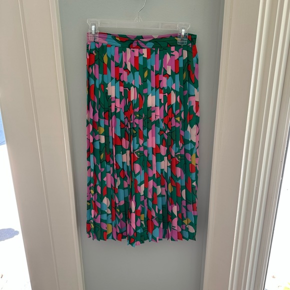 J. Crew Confetti Floral Pleated Midi Skirt - Picture 3 of 6